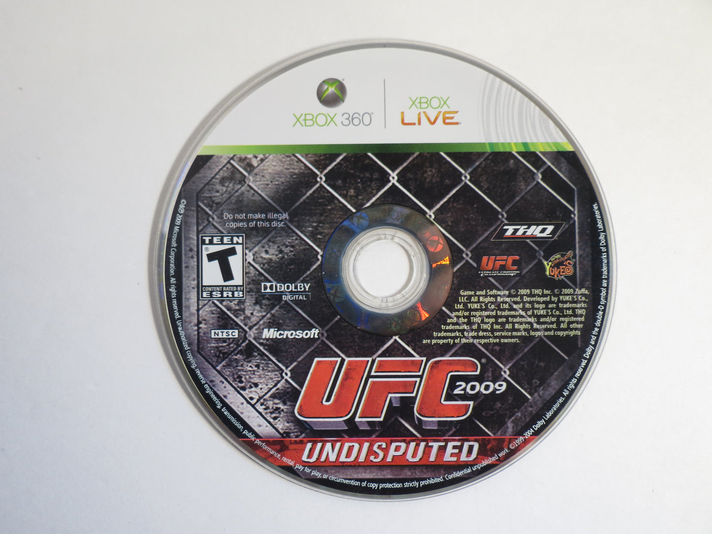 UFC Undisputed 2009 Xbox 360 Game CIB