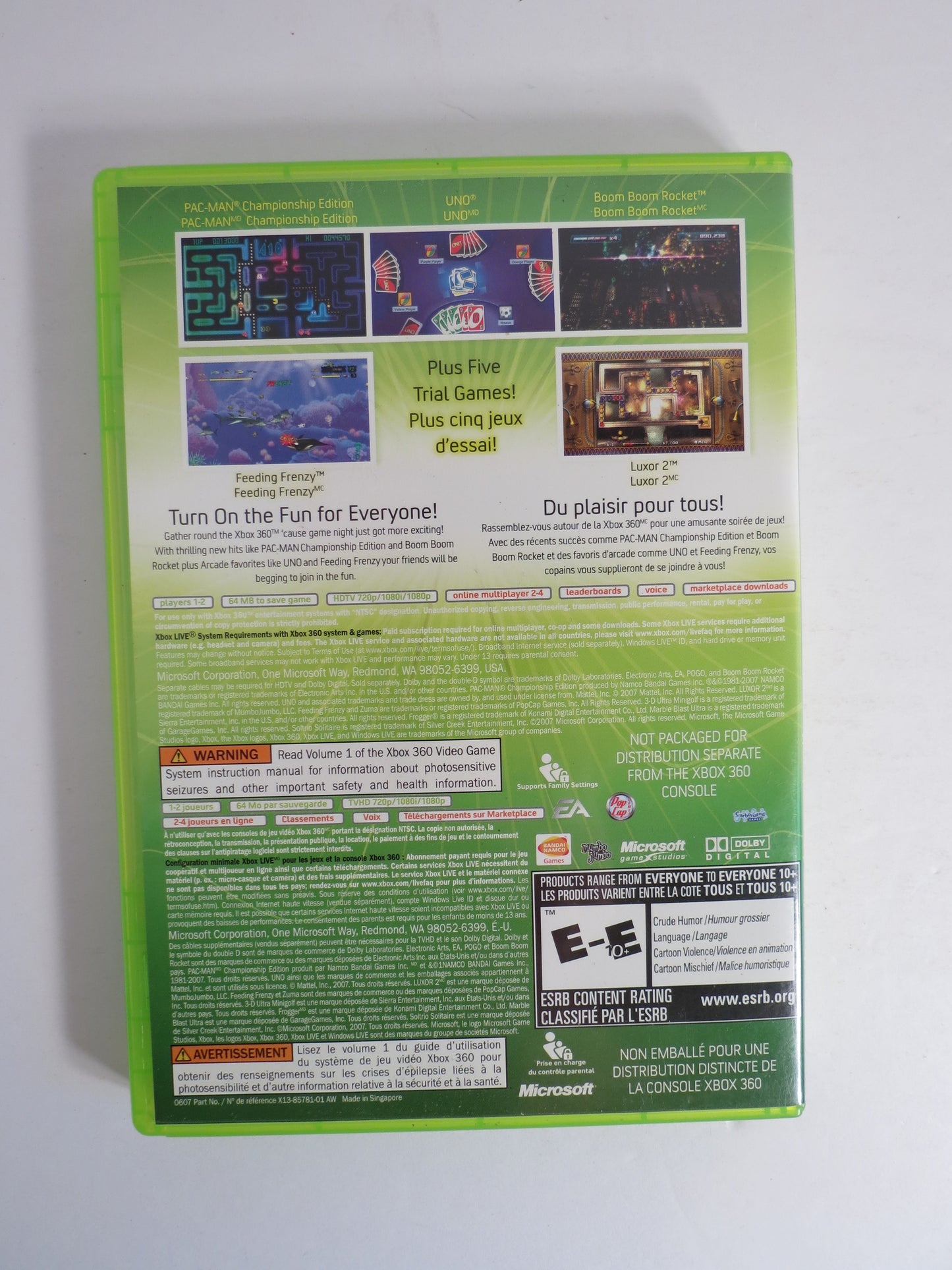 Xbox Live Arcade Compilation Xbox 360 Game CB
