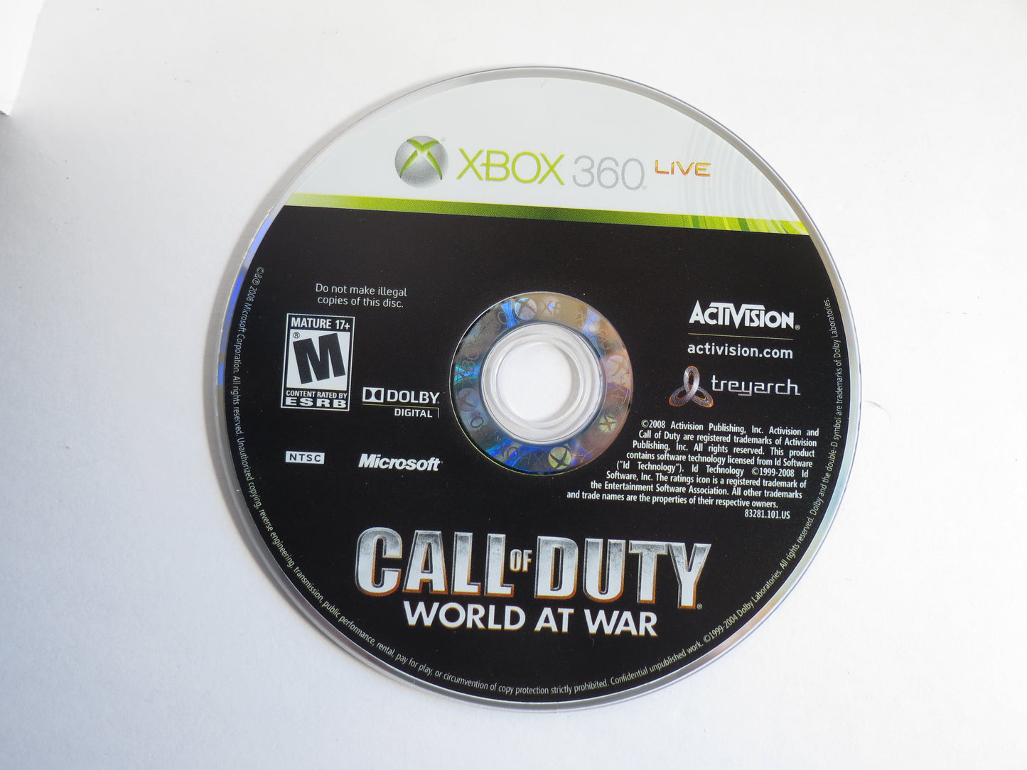 Call of Duty World at War Xbox 360 Game CIB