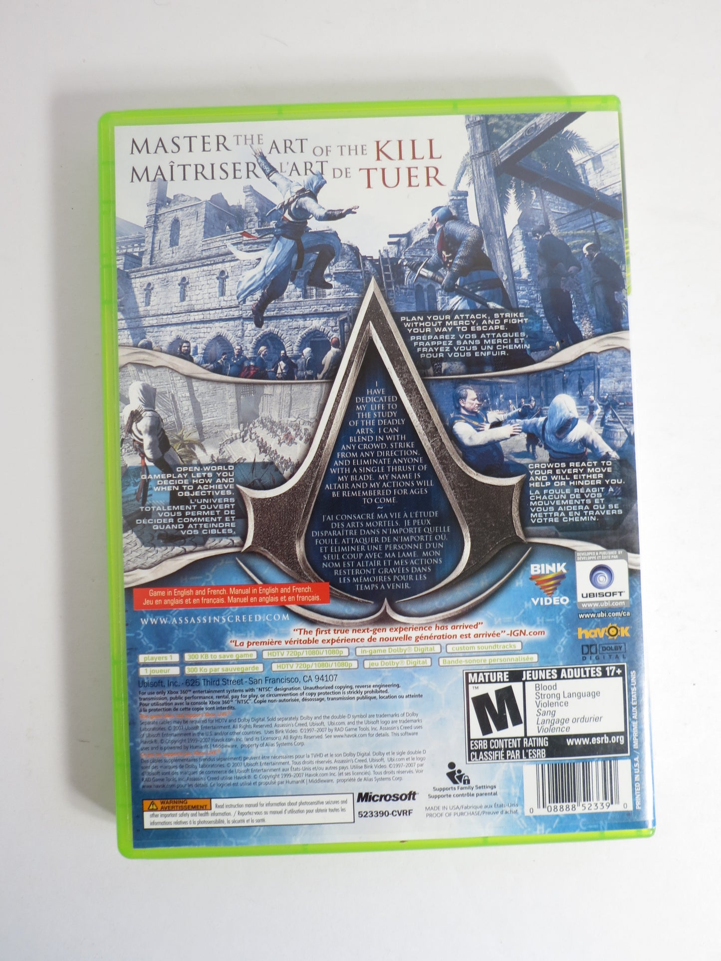 Assassin's Creed Xbox 360 Game CIB