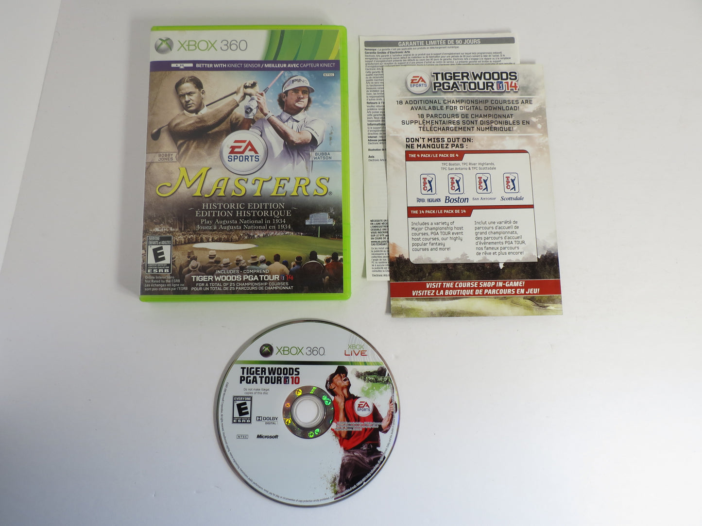 Tiger Woods PGA Tour 14 Masters Historic Edition Xbox 360 Game CB
