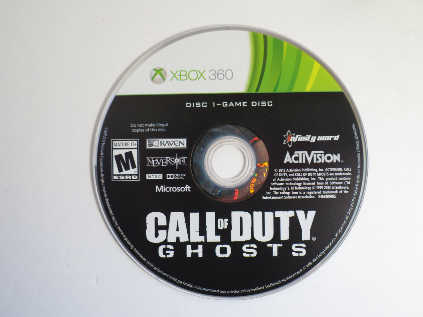 Call of Duty Ghosts Xbox 360 Game CB