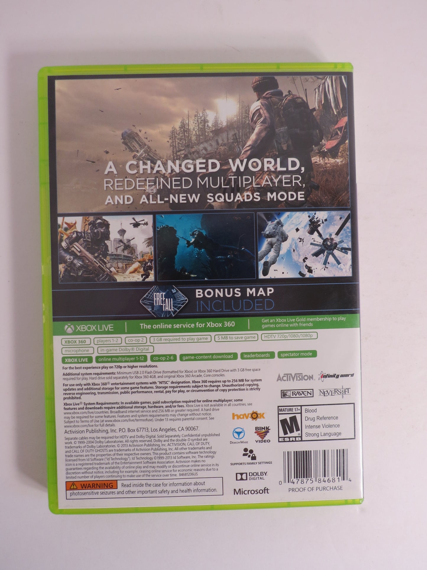 Call of Duty Ghosts Xbox 360 Game CB