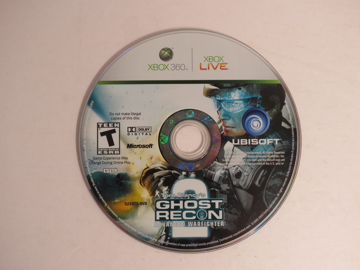 Ghost Recon Advanced Warfighter 2 Xbox 360 Game CB