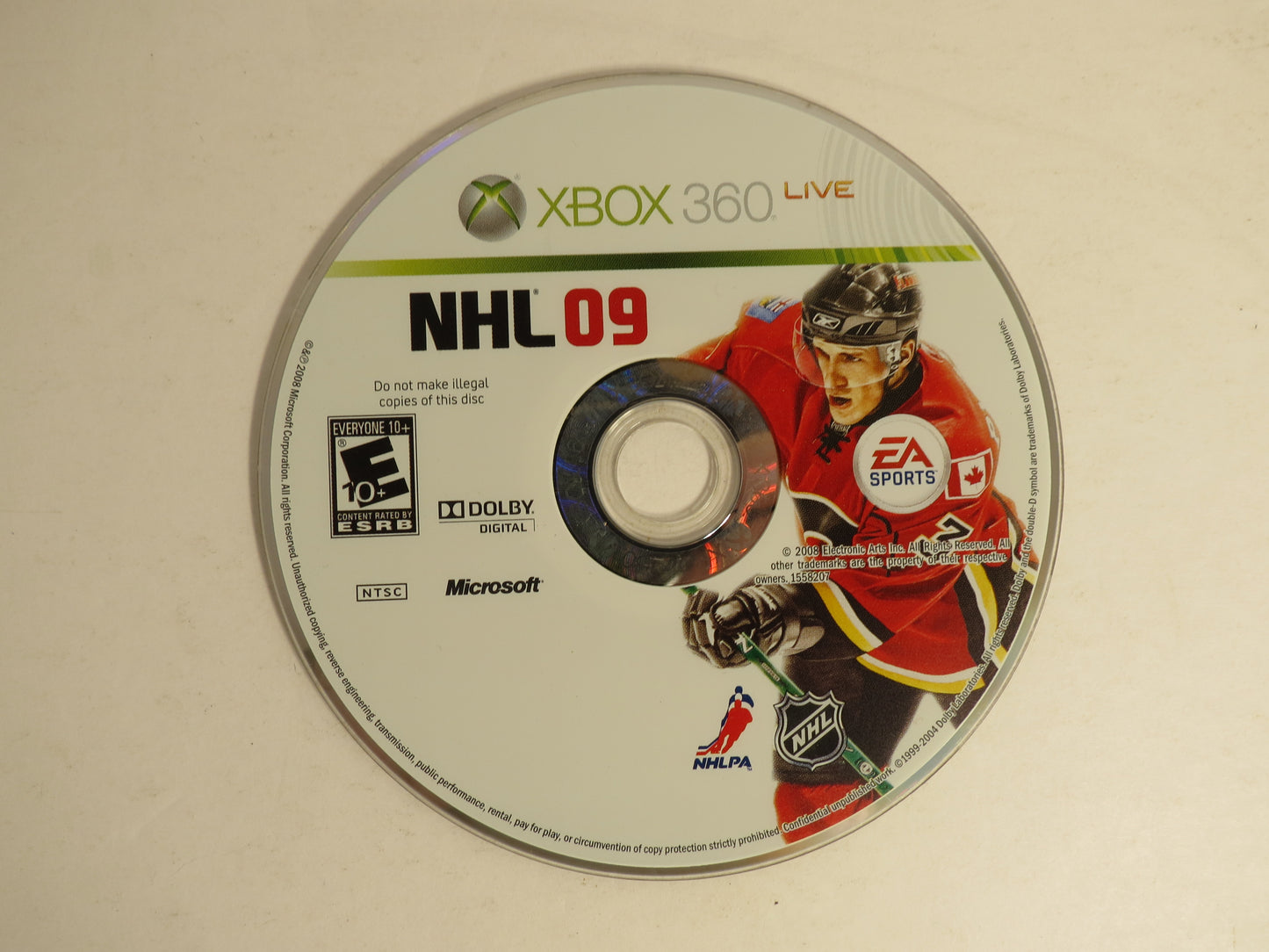 NHL 09 Xbox 360 Game CB