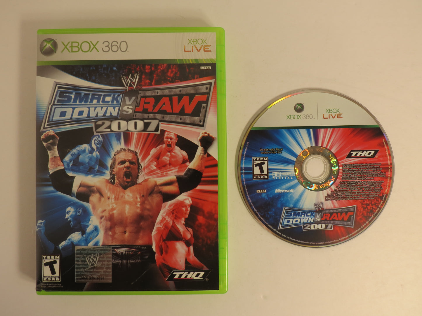 WWE Smack Down vs Raw 2007 Xbox 360 Game CB