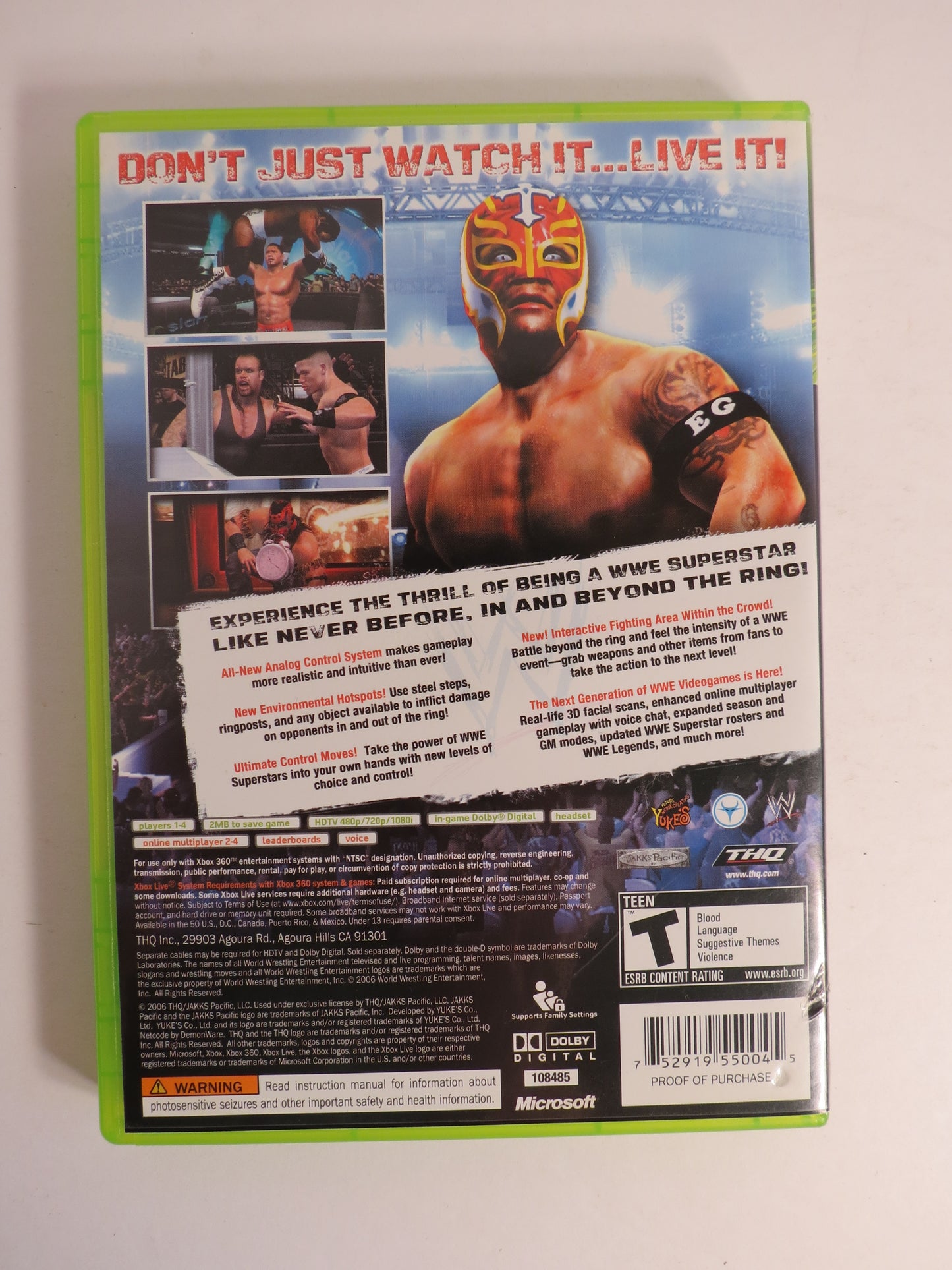 WWE Smack Down vs Raw 2007 Xbox 360 Game CB