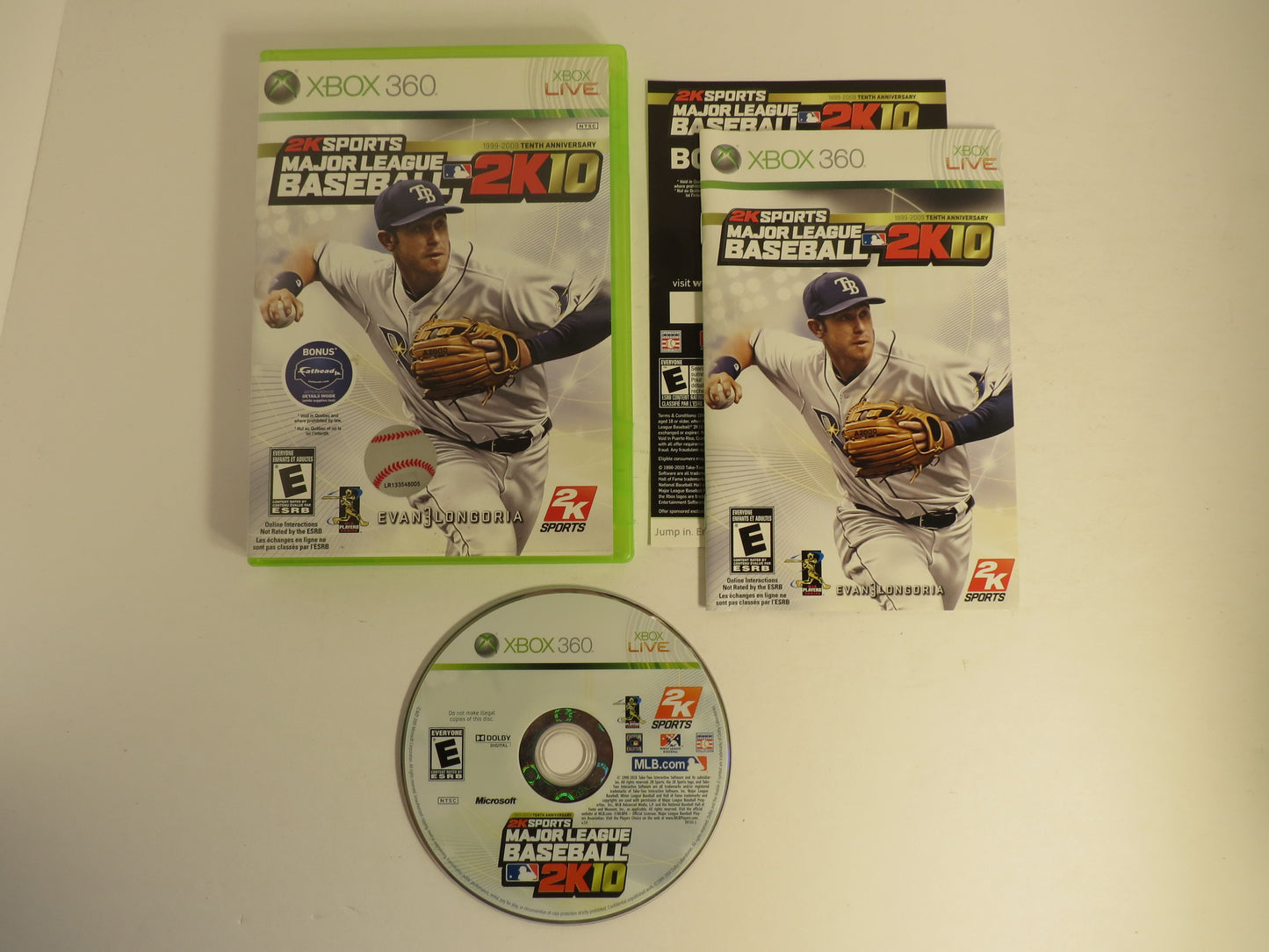 Major League Baseball 2K10 Xbox 360 Game CIB