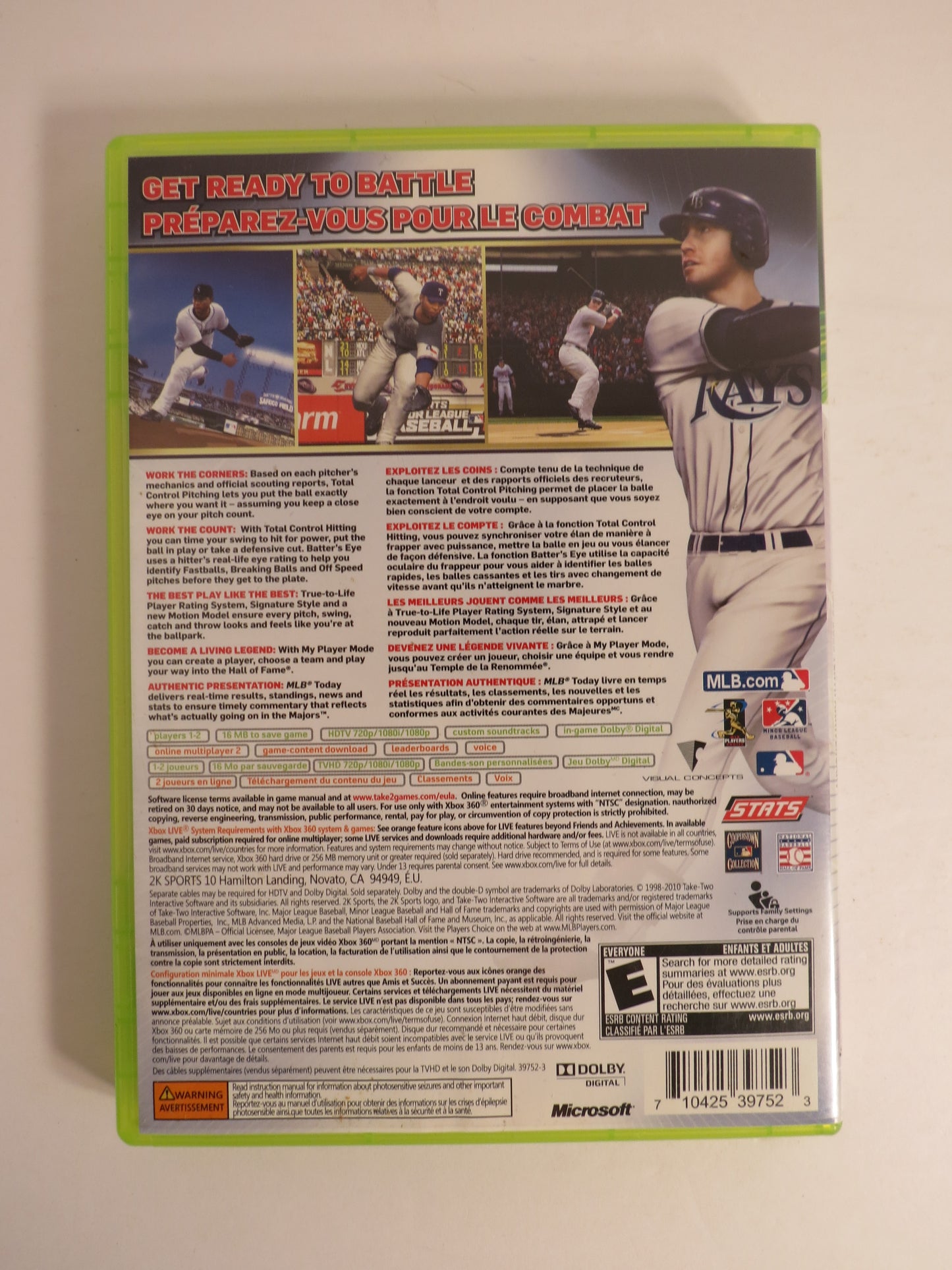 Major League Baseball 2K10 Xbox 360 Game CIB