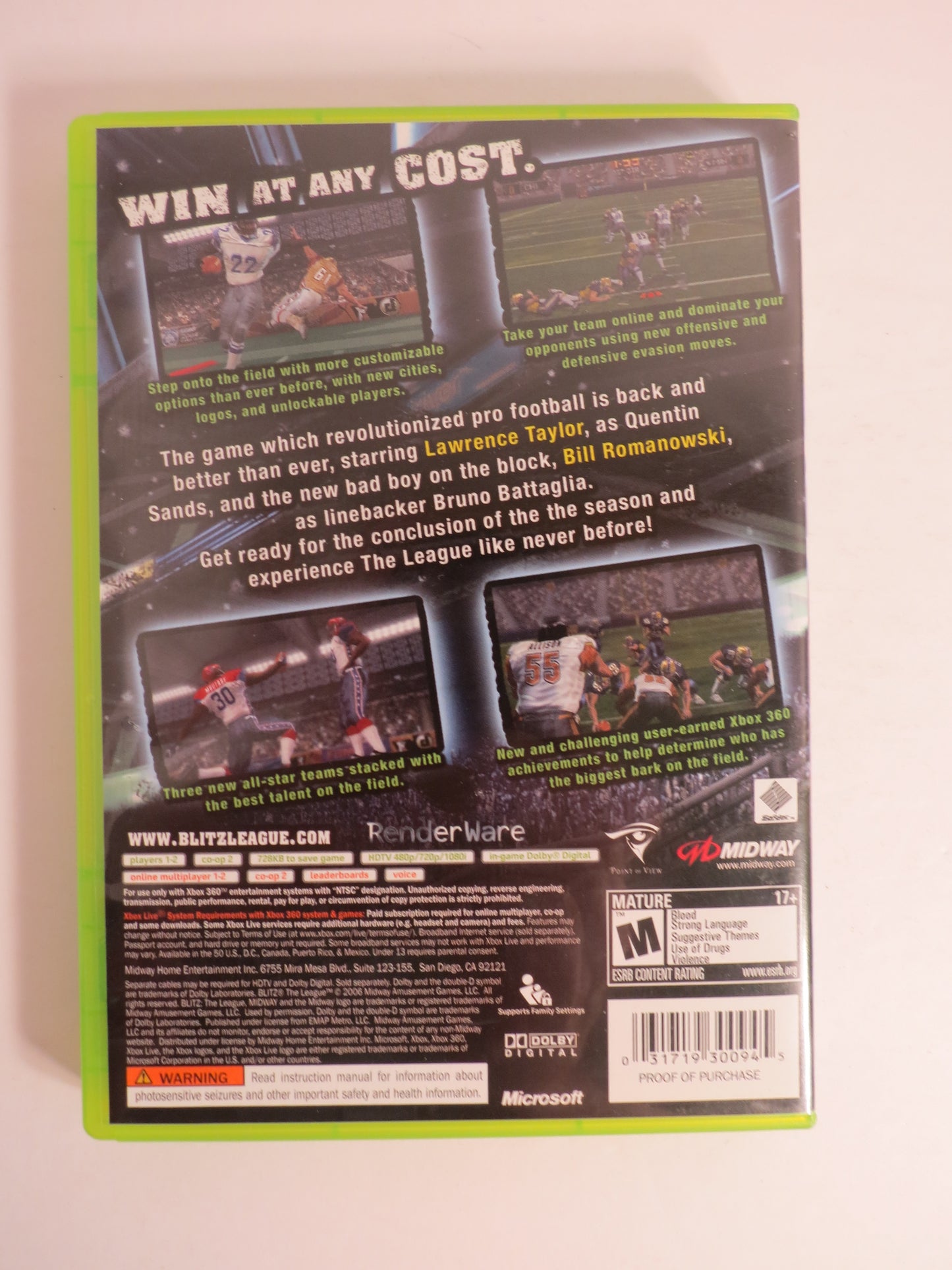 Blitz the League Xbox 360 Game CIB