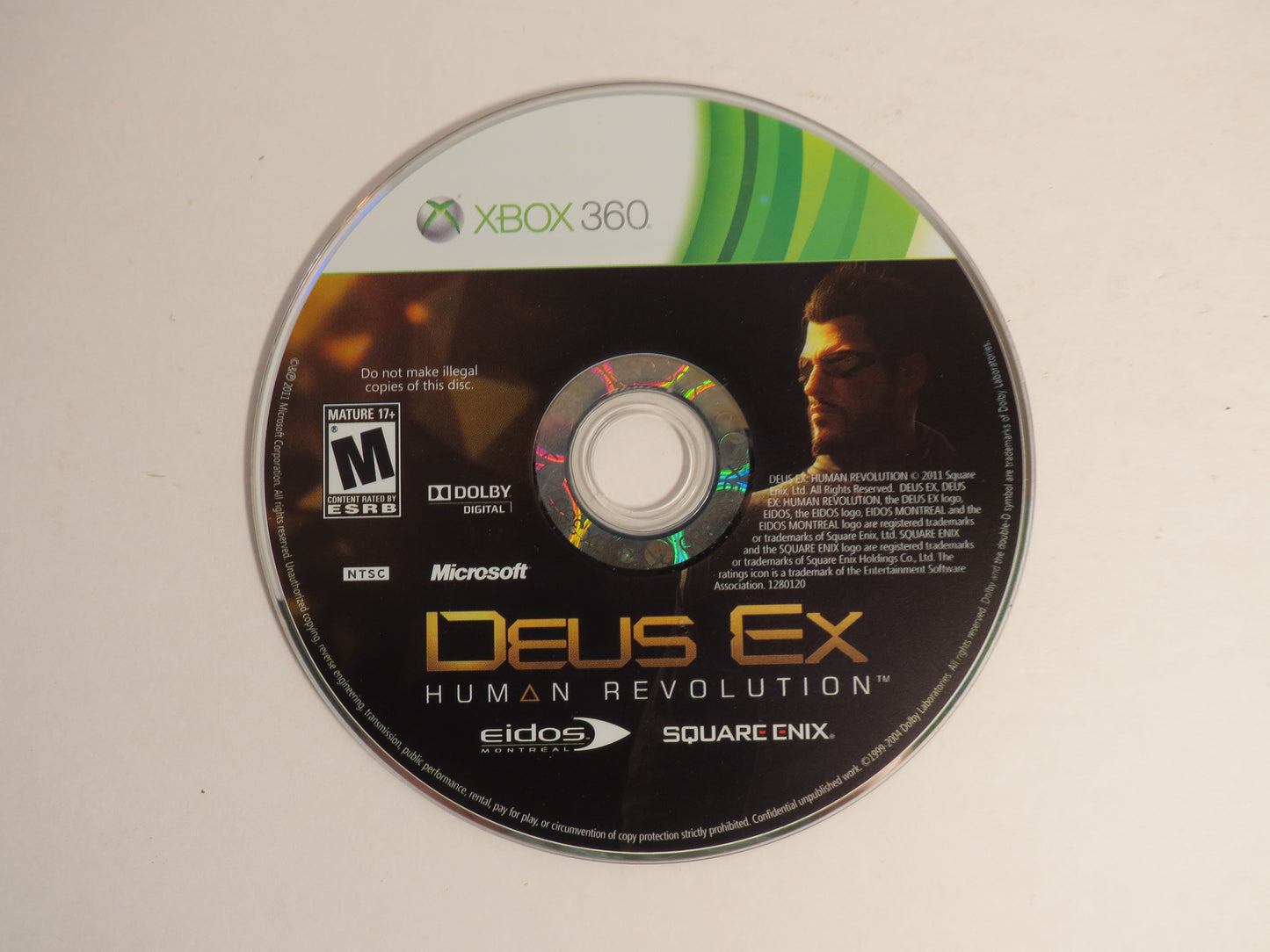 Deus Ex Human Revolution Sleeve Xbox 360 Game CIB