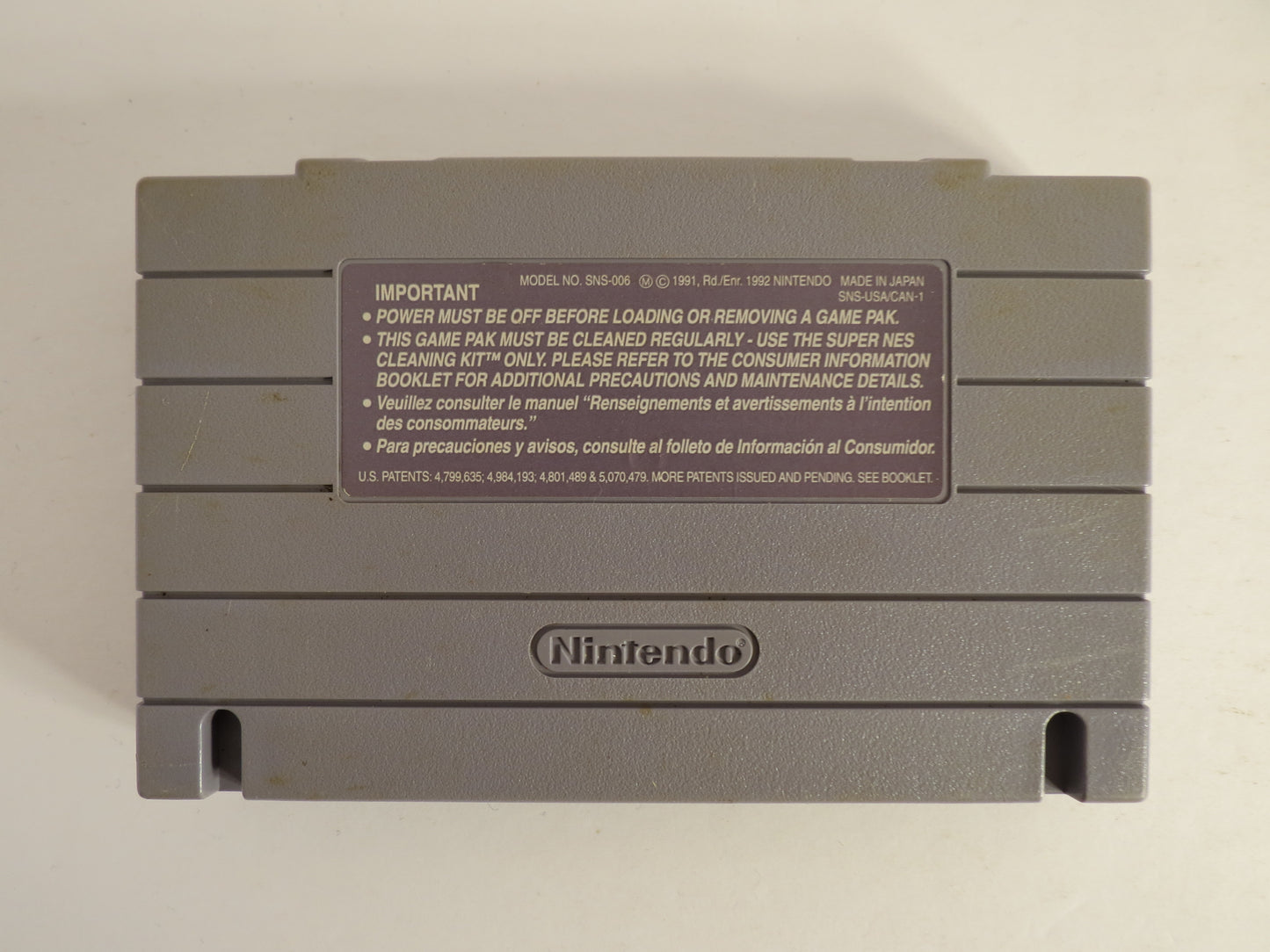 Super Slap Shot Super Nintendo SNES Game