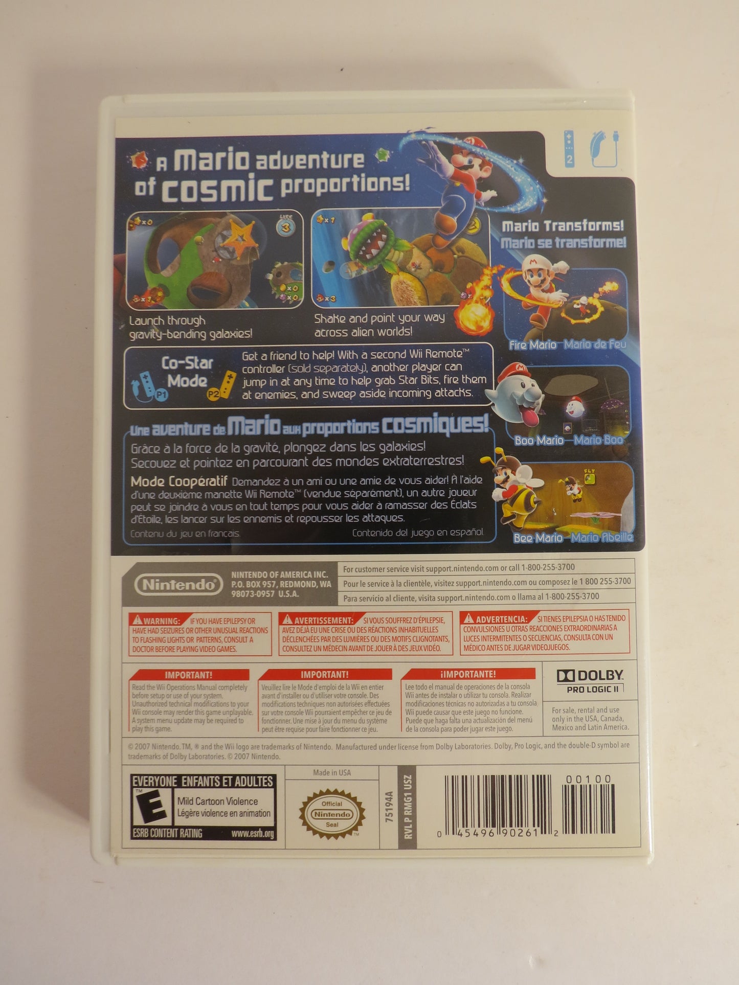 Super Mario Galaxy Nintendo Selects Nintendo Wii Game CIB