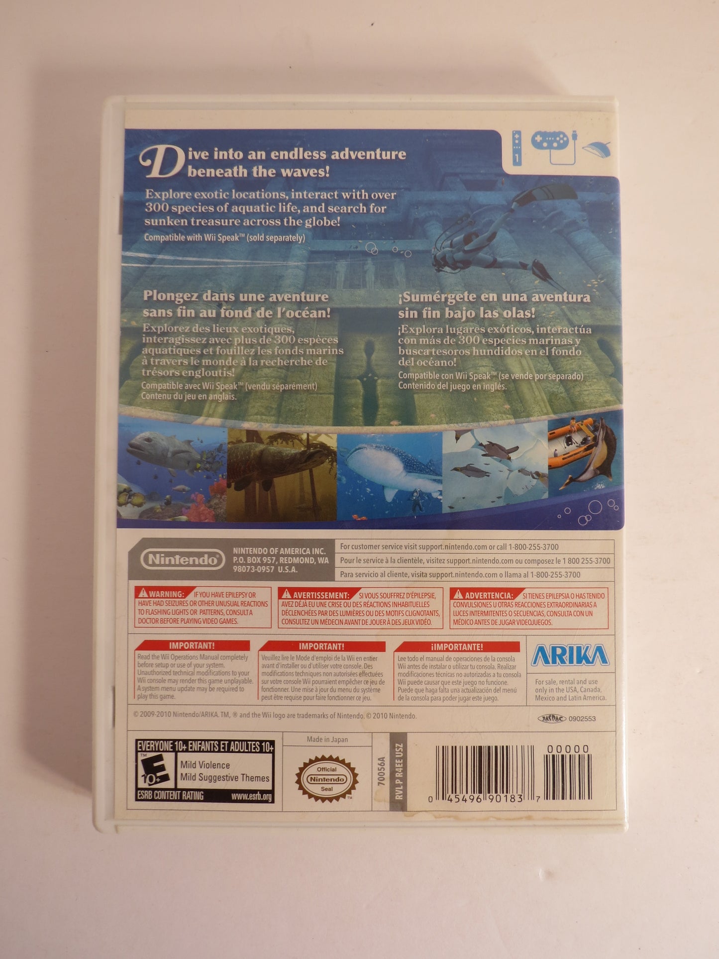 Endless Ocean: Blue World Nintendo Wii Game CIB