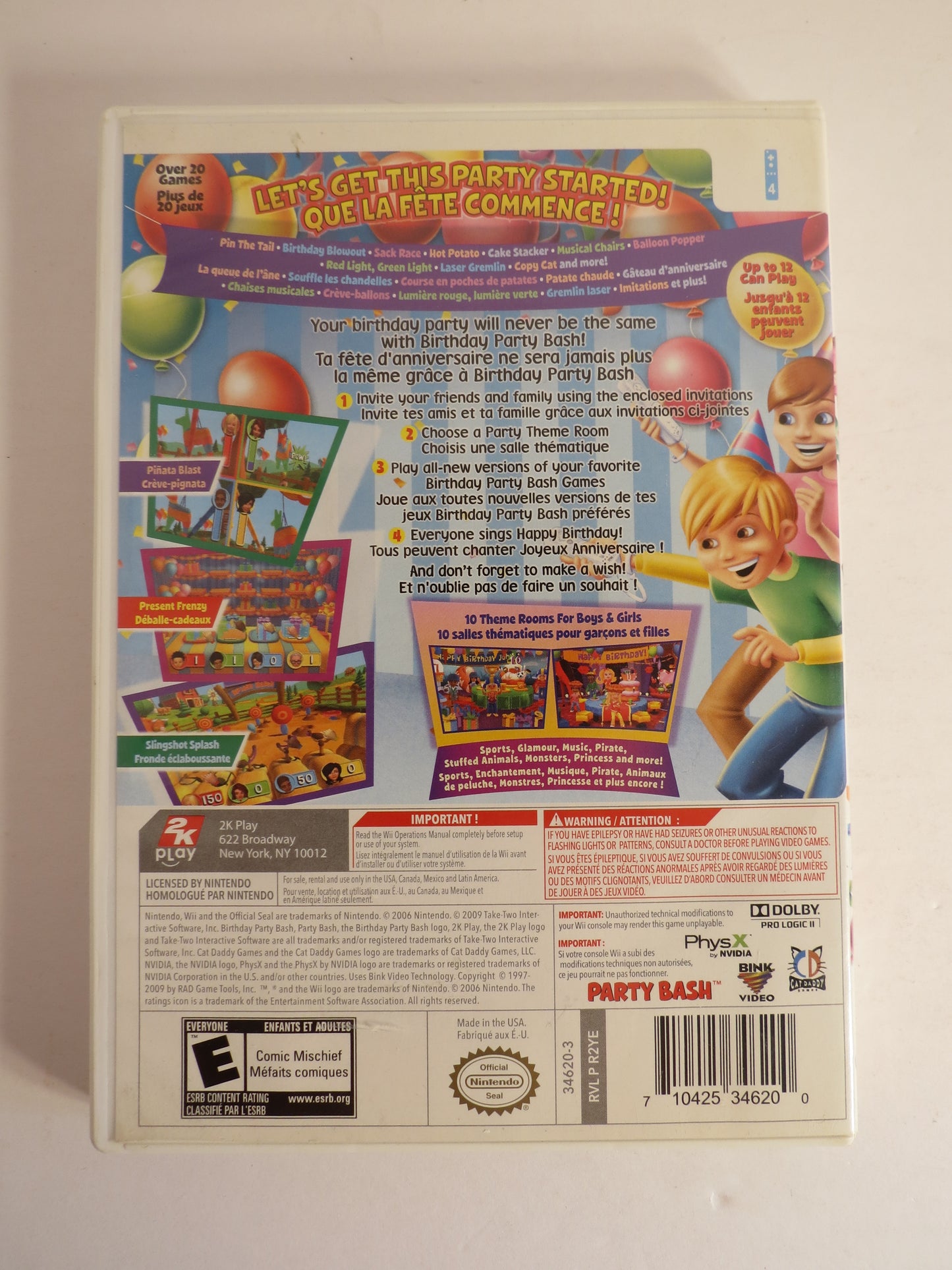 Birthday Party Bash Nintendo Wii Game CIB