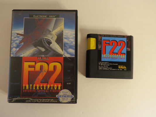 F-22 Interceptor Sega Genesis Game CB