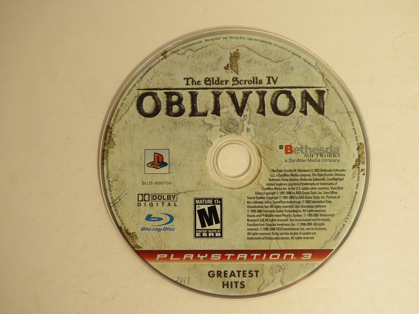 The Elder Scrolls IV: Oblivion Greatest Hits Playstation 3 PS3 Game CB