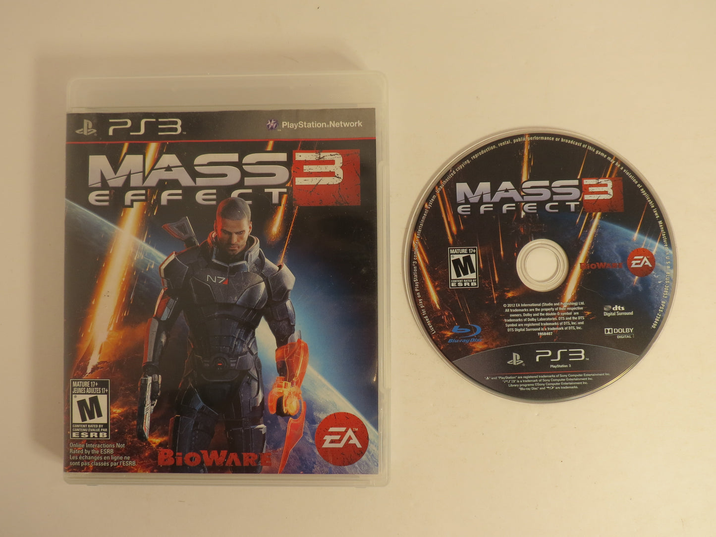Mass Effect 3 Playstation 3 PS3 Game CB