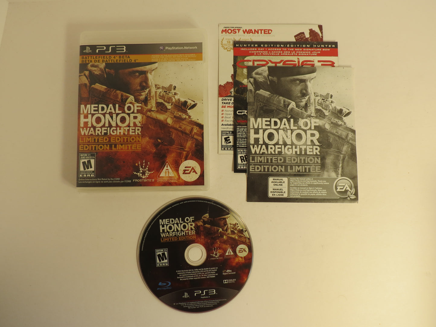 Medal of Honor Warfighter Limited Edition Playstation 3 PS3 Game CIB