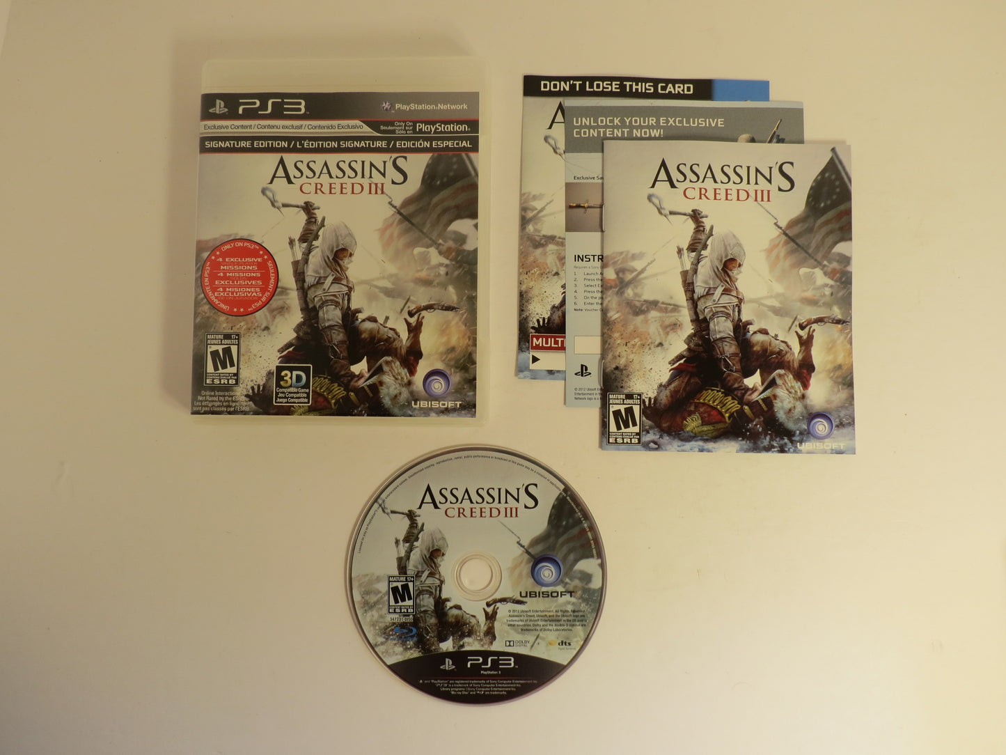 Assassins Creed III Playstation 3 PS3 Game CIB
