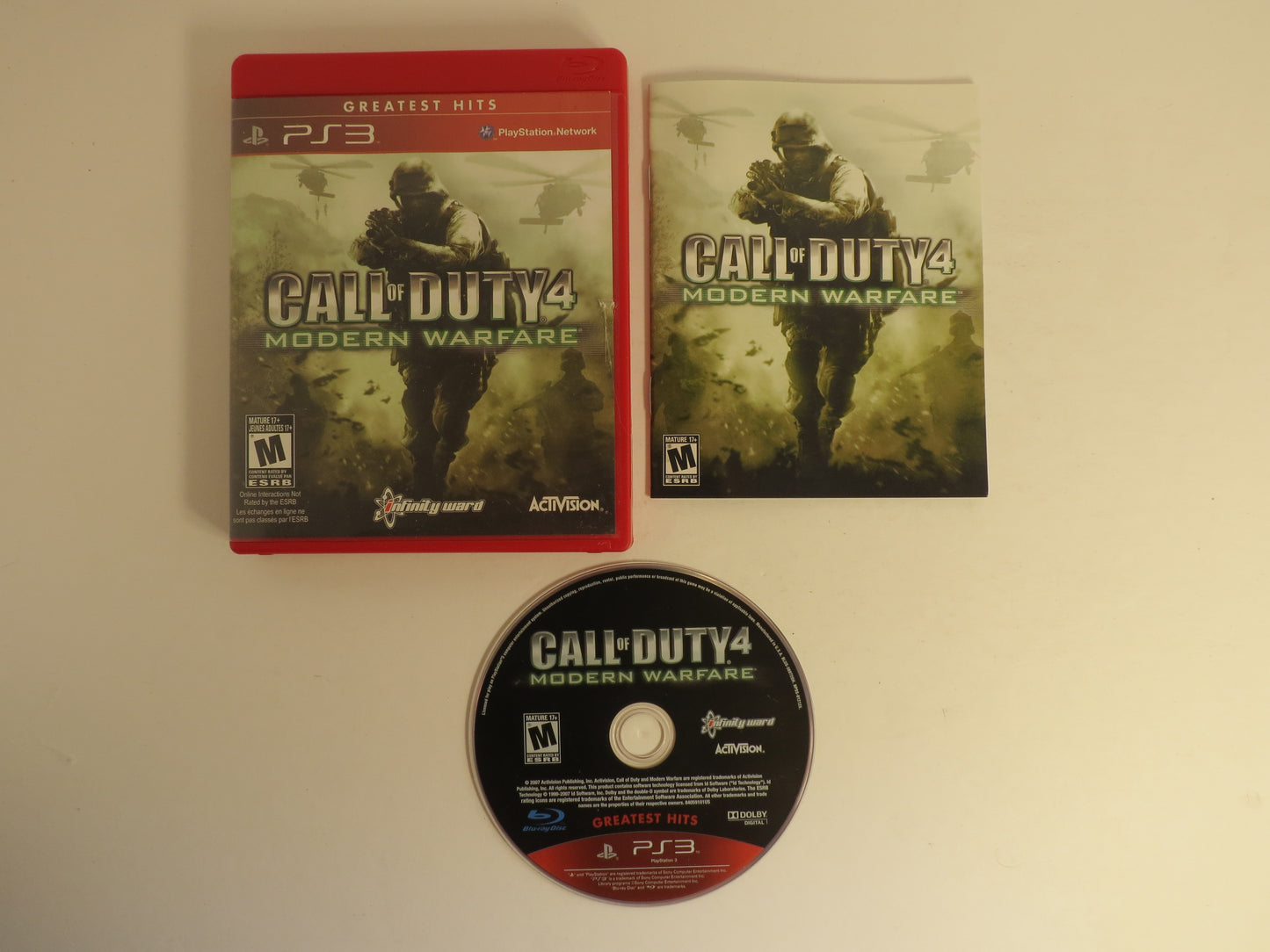 Call of Duty 4 Modern Warfare Greatest Hits Playstation 3 PS3 Game CIB