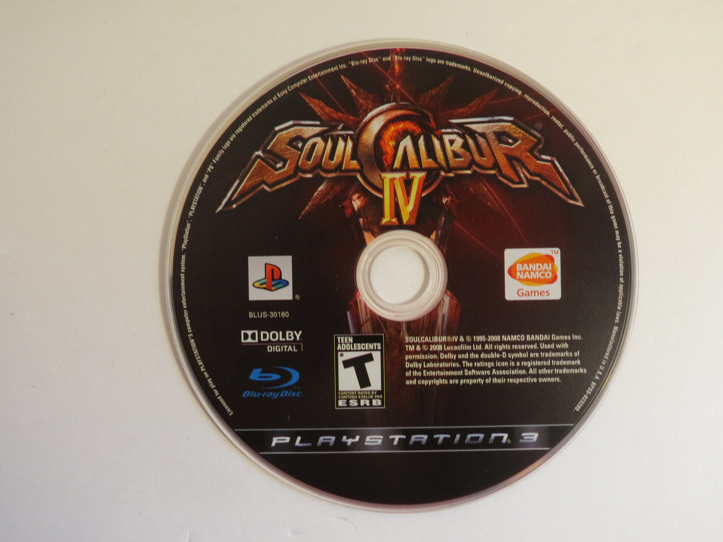 Soul Calibur IV Playstation 3 PS3 Game CIB