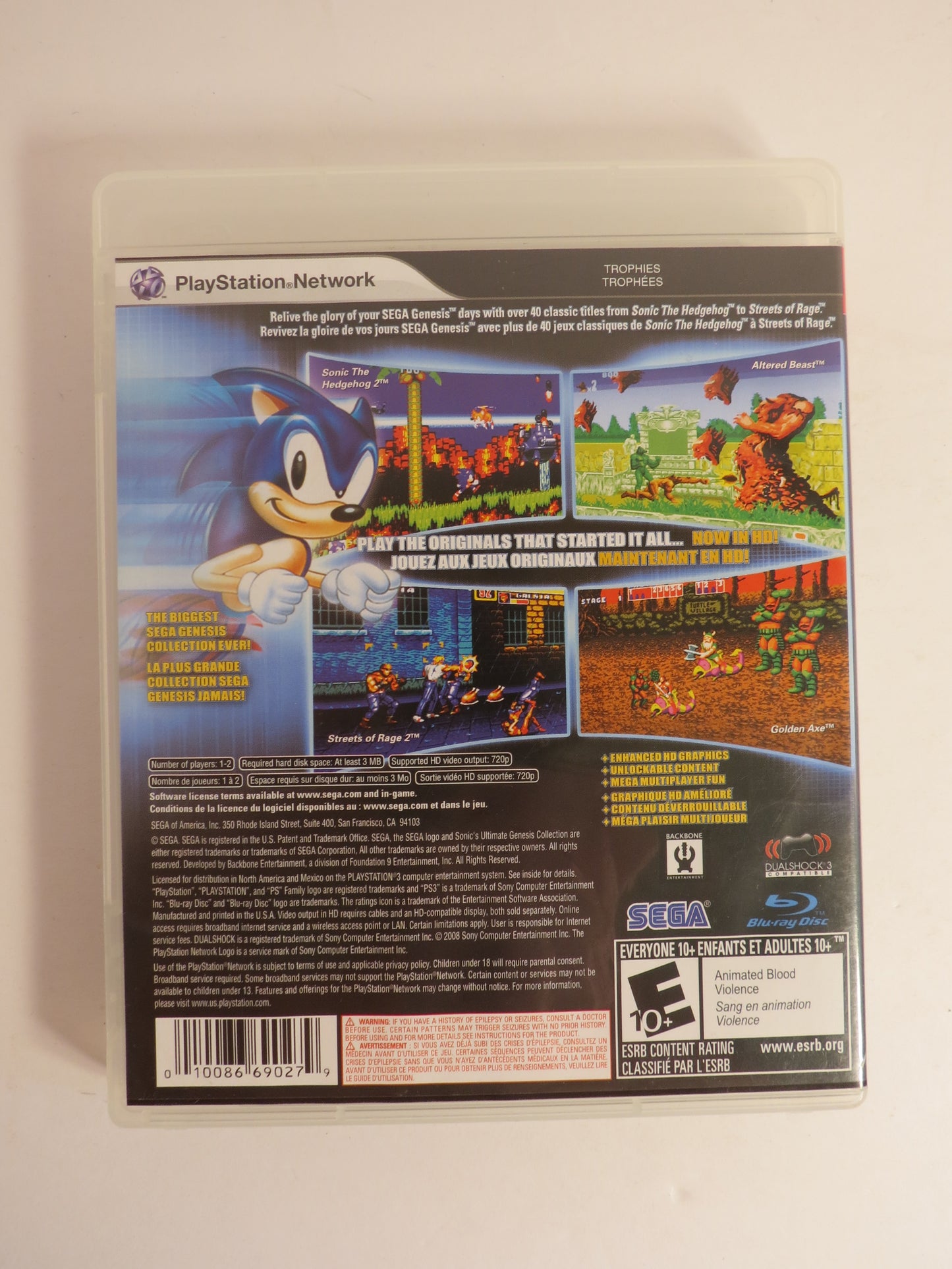 Sonic's Ultimate Genesis Collection Playstation 3 PS3 Game CIB