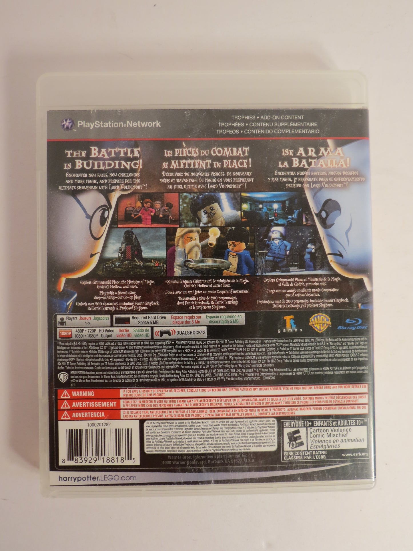 Lego Harry Potter Years 5-7 Playstation 3 PS3 Game CIB