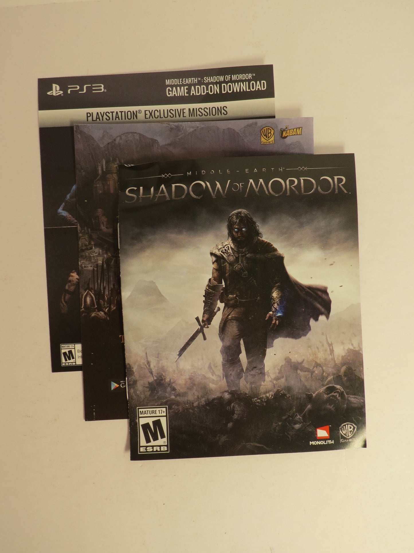 Middle Earth: Shadow of Mordor Playstation 3 PS3 Game CIB