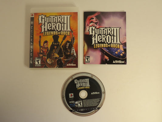 Guitar Hero III Legends of Rock Not For Resale Playstation 3 PS3 Game CIB