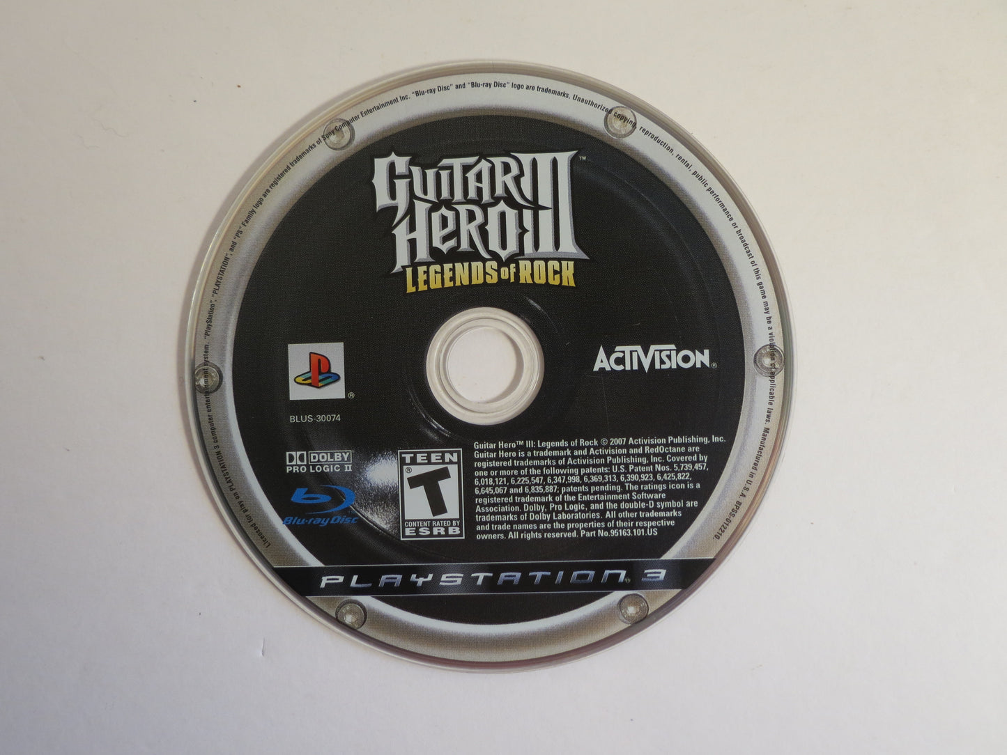 Guitar Hero III Legends of Rock Not For Resale Playstation 3 PS3 Game CIB