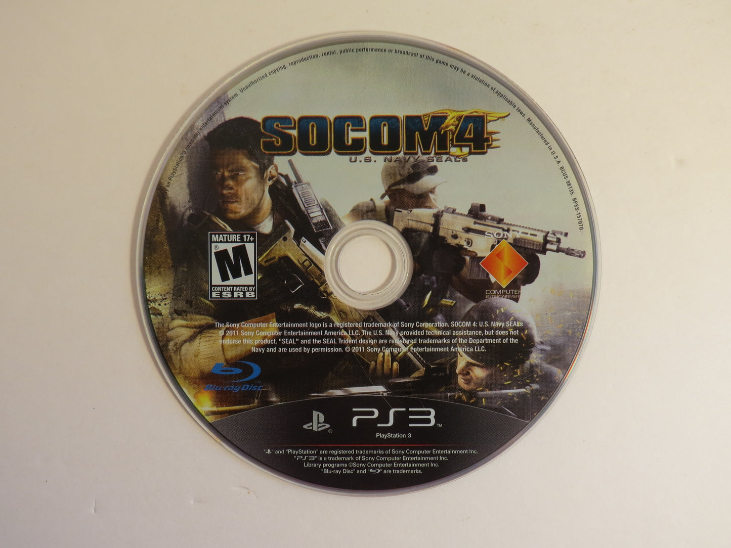 Socom 4: US Navy Seals Playstation 3 PS3 Game CIB