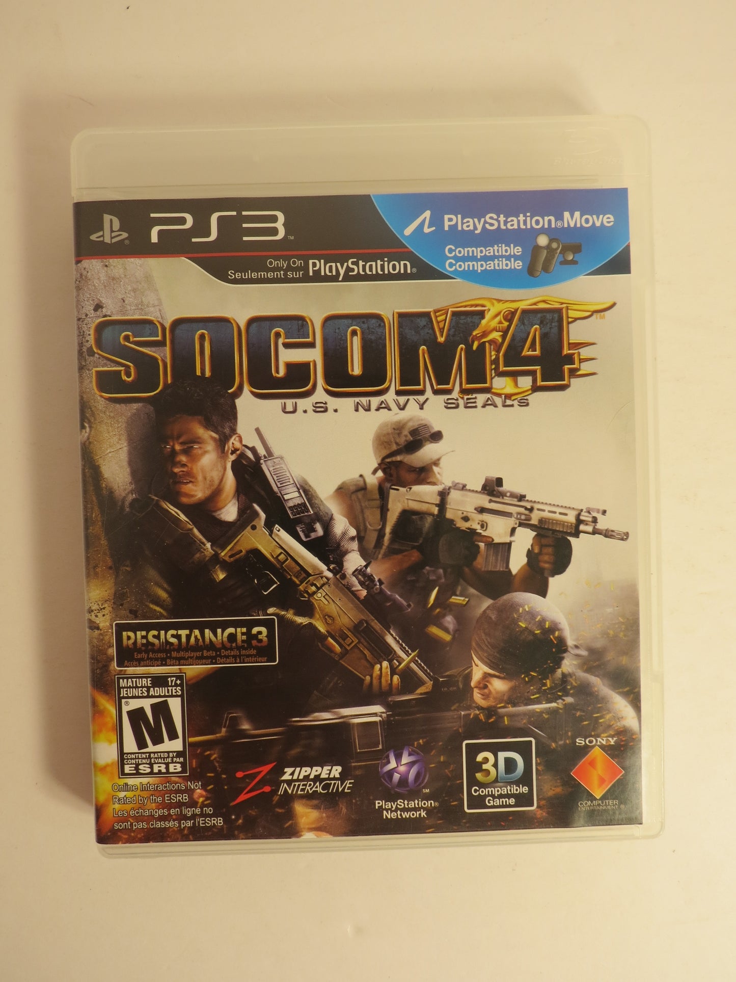 Socom 4: US Navy Seals Playstation 3 PS3 Game CIB