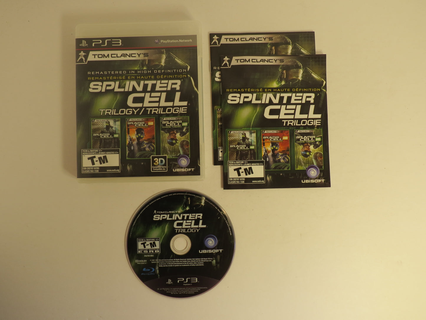 Tom Clancy's Splinter Cell Trilogy HD Playstation 3 PS3 Game CIB