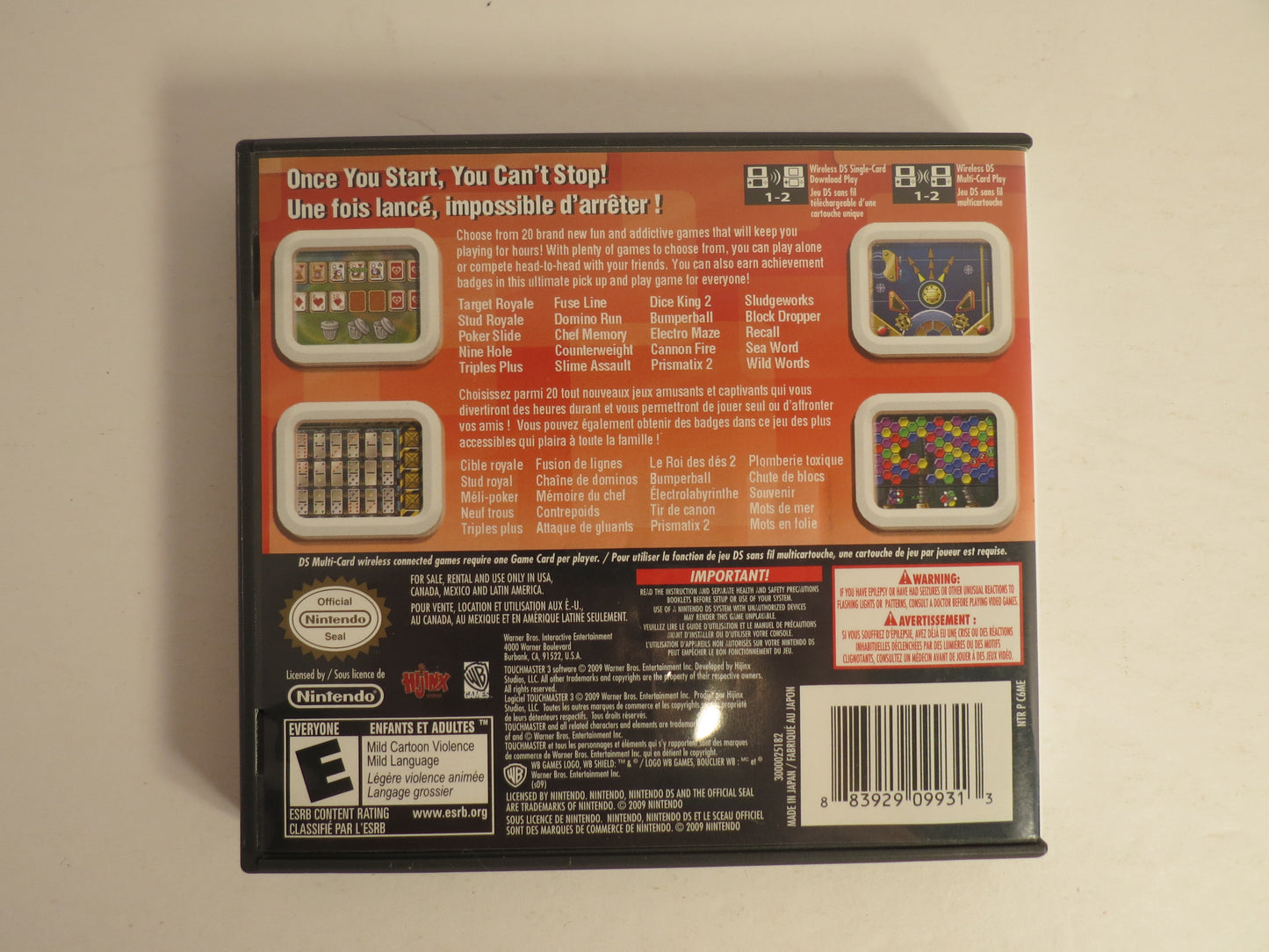 TouchMaster 3 Nintendo DS Game CIB