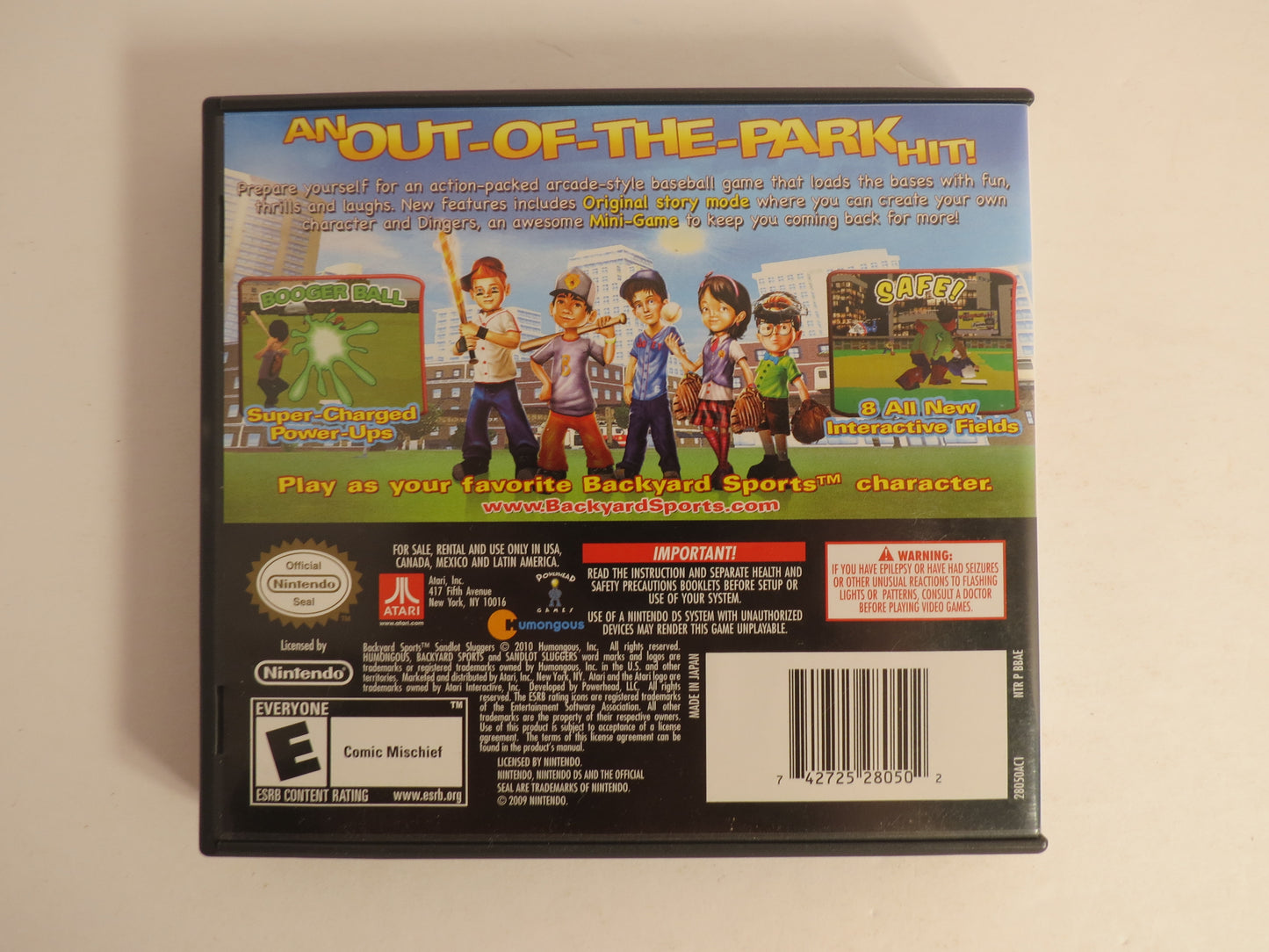 Backyard Sports: Sandlot Sluggers Nintendo DS Game CIB