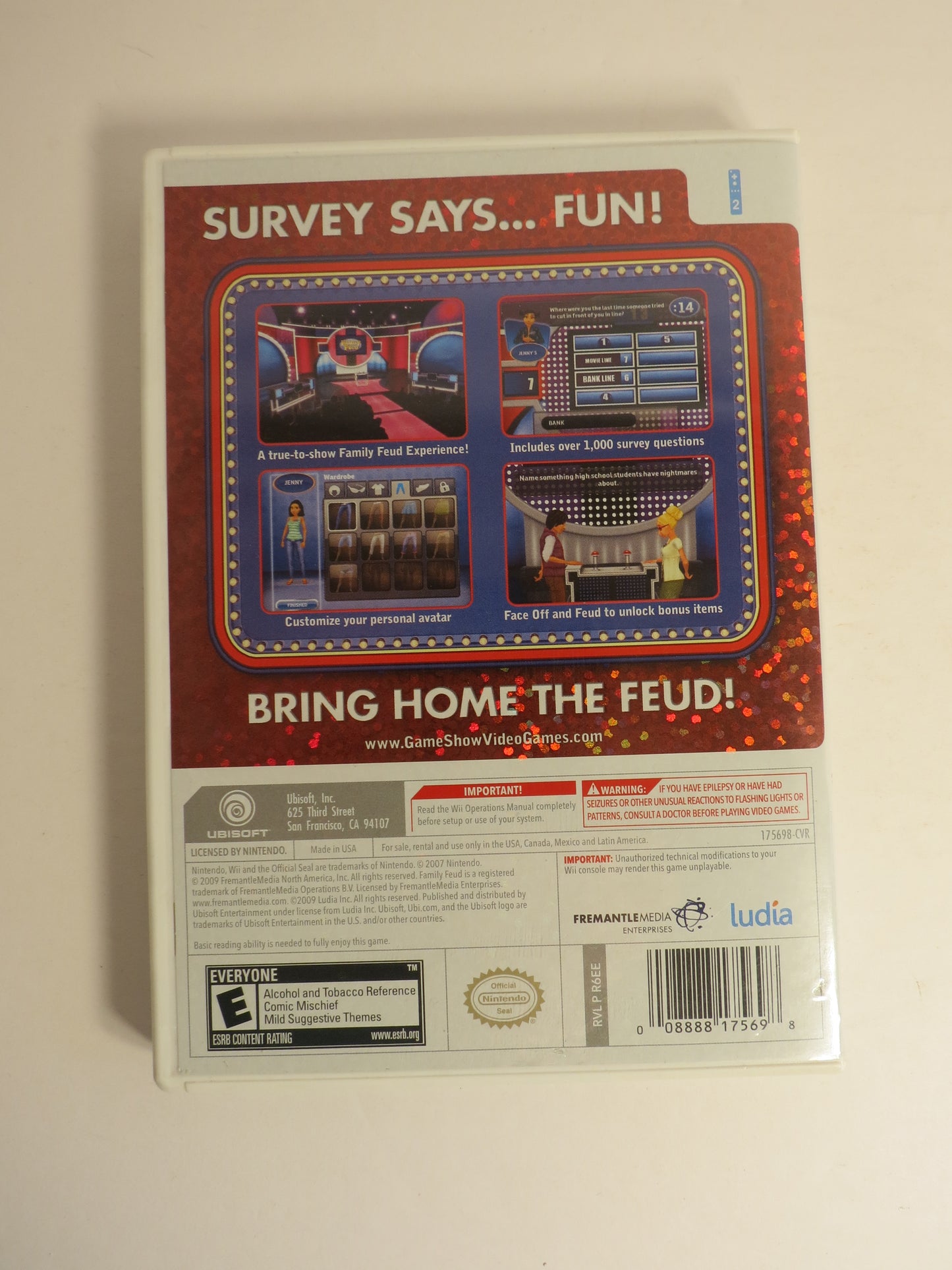 Family Feud 2010 Edition Nintendo Wii Game CIB