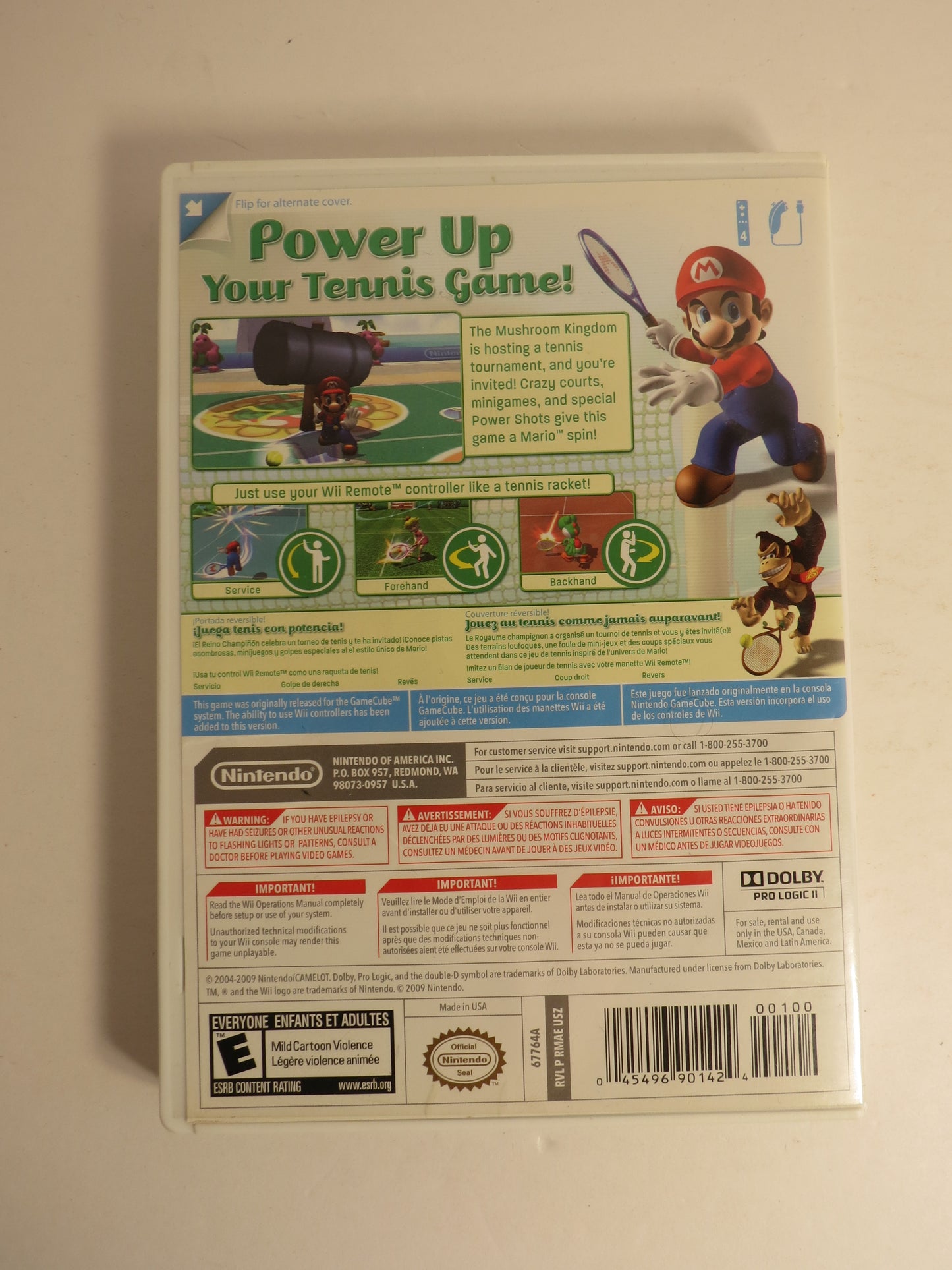 Mario Power Tennis Nintendo Wii Game CIB