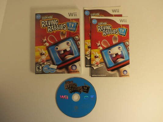 Rayman Raving Rabbids TV Party Nintendo Wii Game CIB