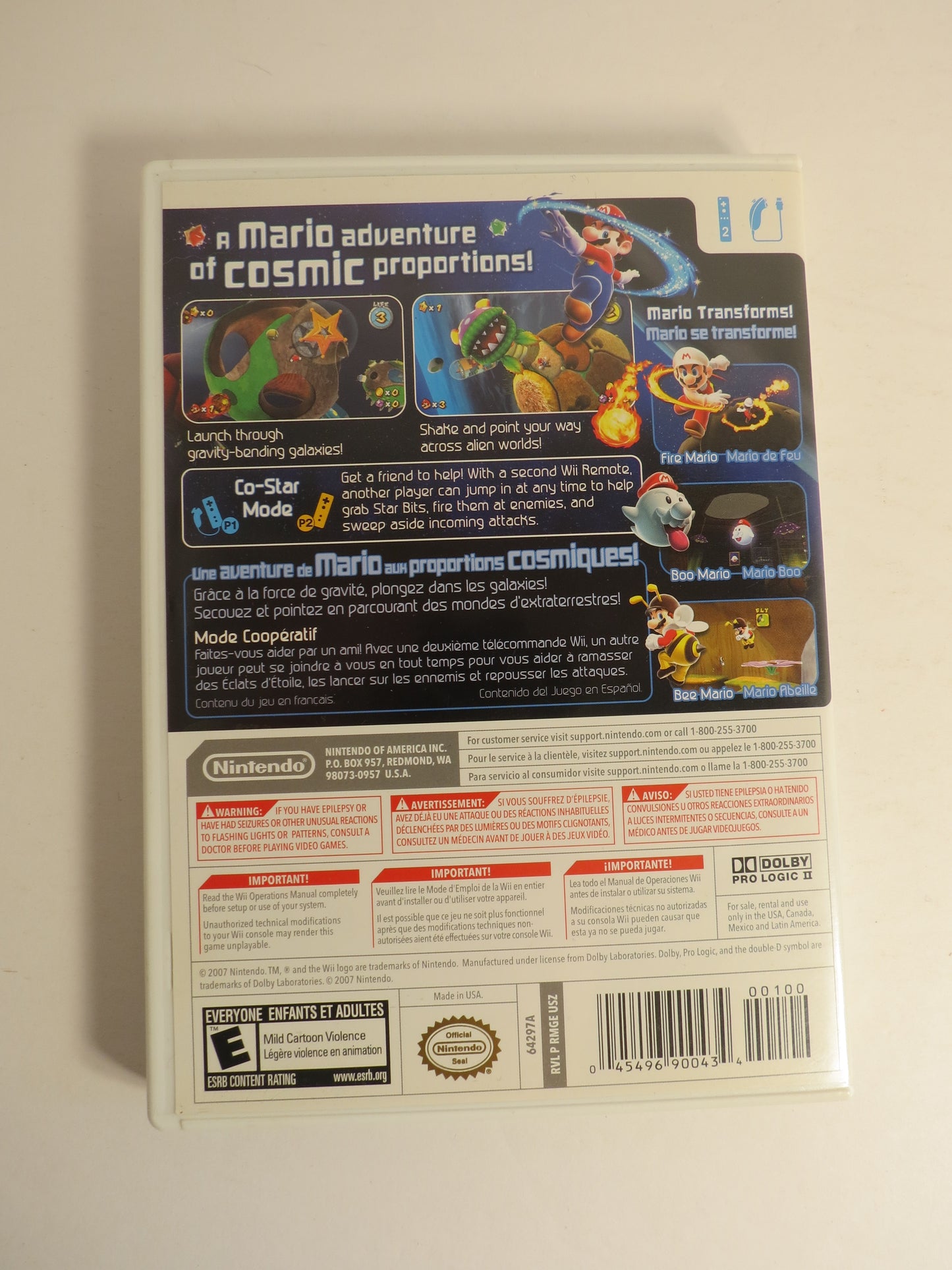 Super Mario Galaxy Nintendo Wii Game CIB
