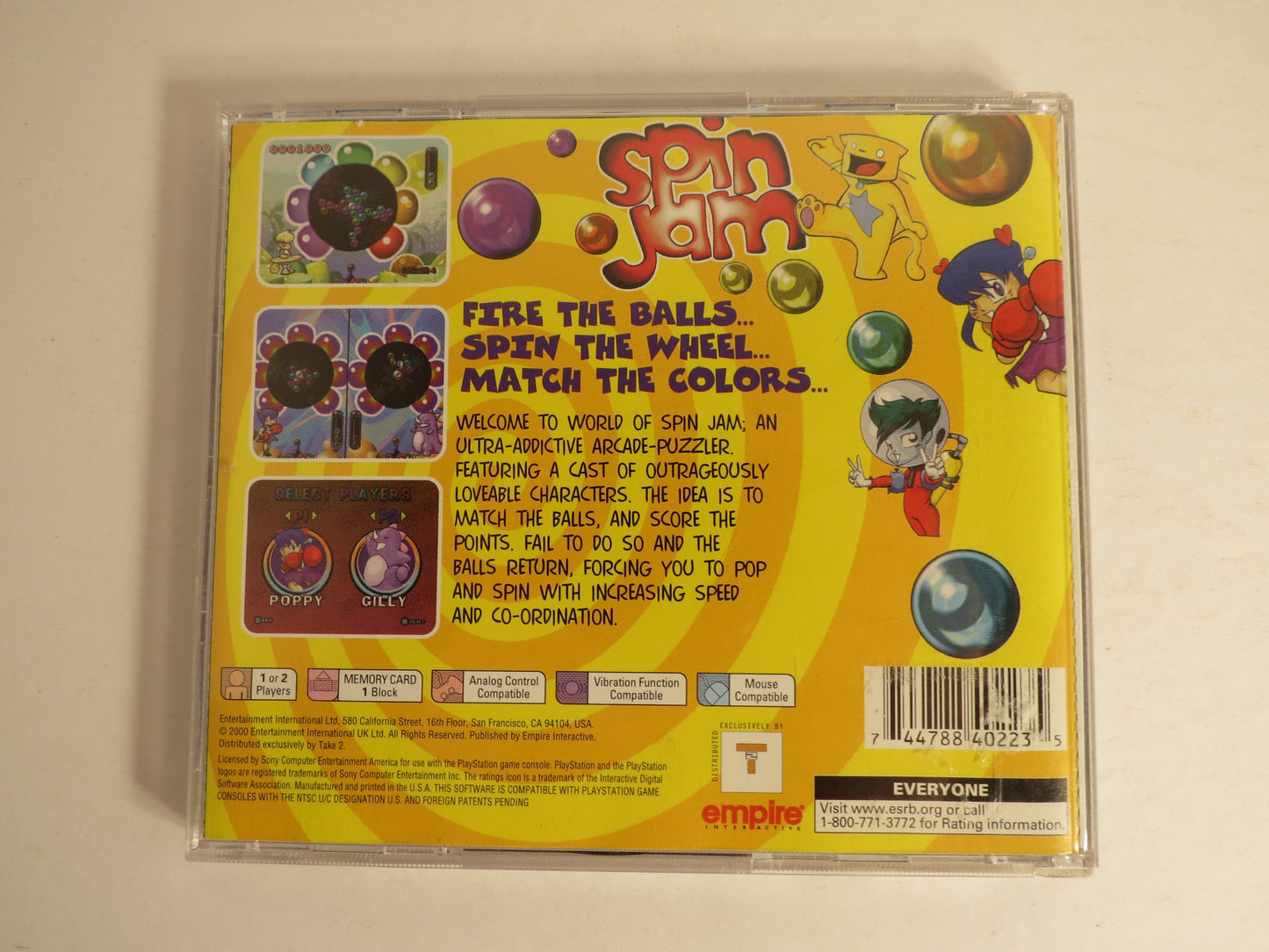 Spin Jam Playstation 1 PS1 Game CIB