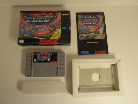 Super Baseball 2020 Super Nintendo SNES Game CIB Complete