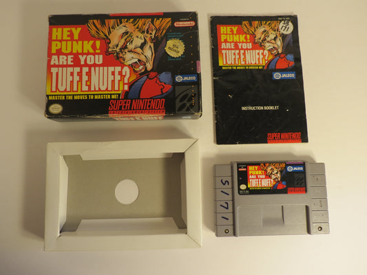 Hey Punk! Are You Tuff Enuff? Super Nintendo SNES Game CIB Complete