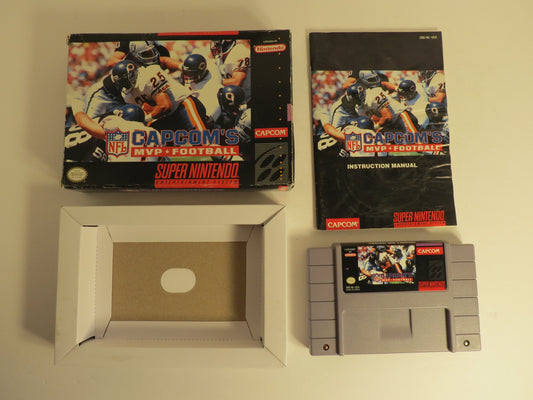 Capcom's MVP Football NFL Super Nintendo SNES Game CIB Complete