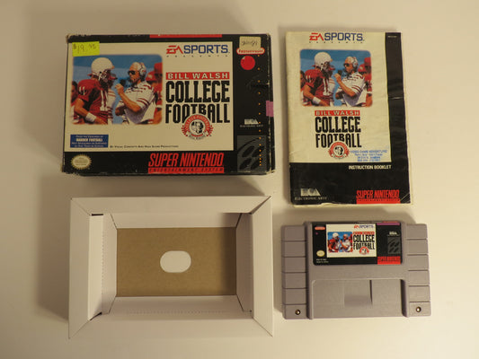 Bill Walsh College Football Super Nintendo SNES Game CIB Complete