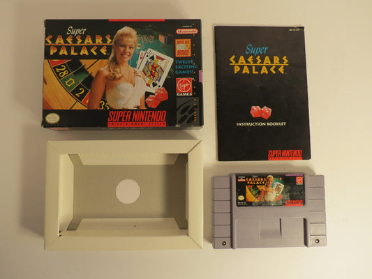 Super Caesars Palace Super Nintendo SNES Game CIB Complete