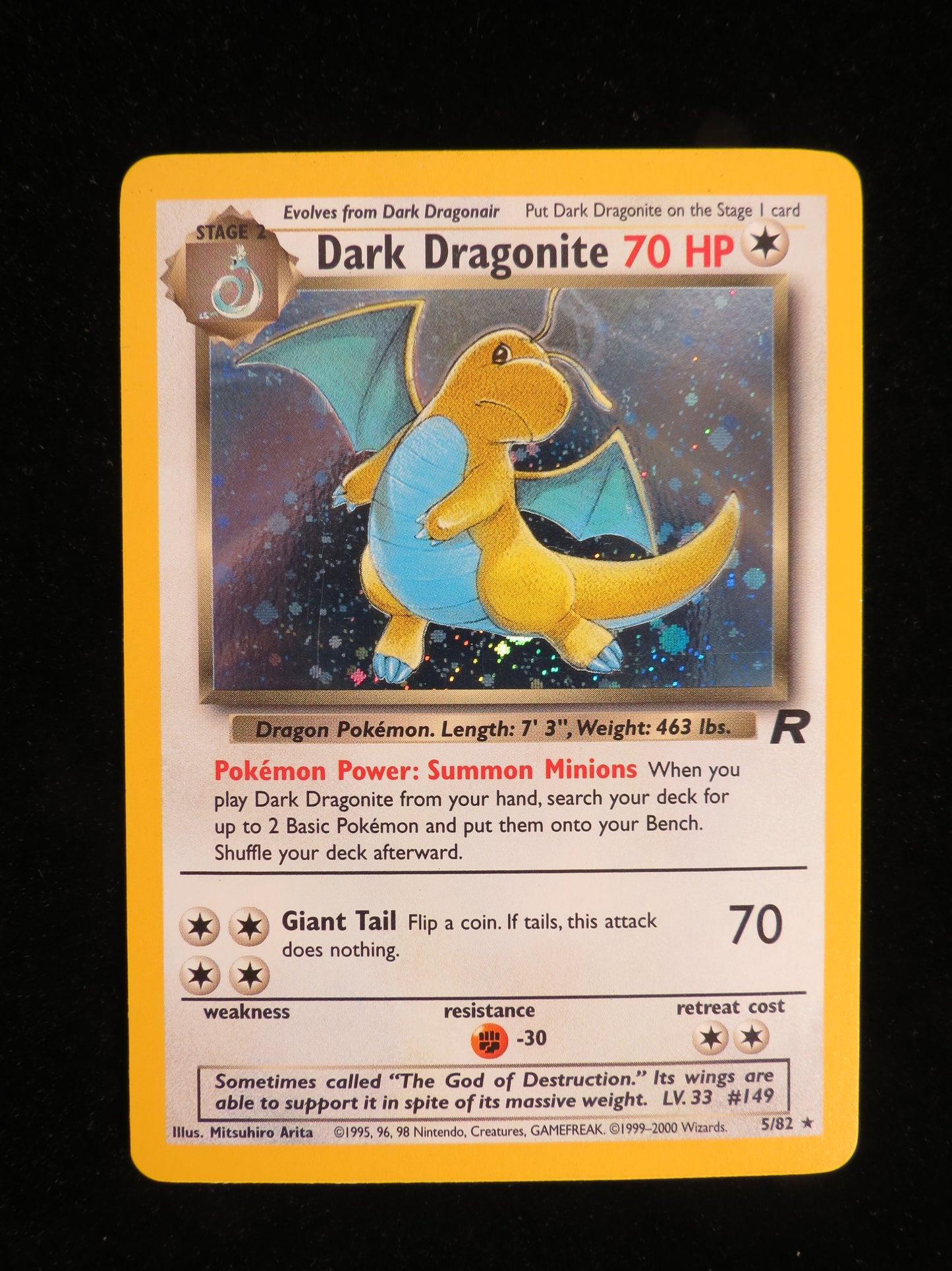 Dark Dragonite (5) 5/82 - Team Rocket Unlimited Holofoil