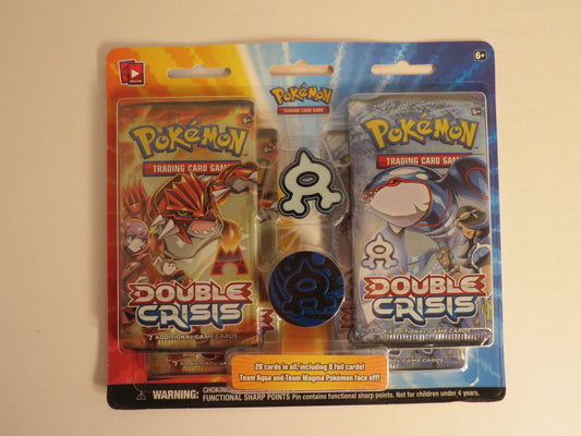 Double Crisis Team Aqua Blister of 4 Booster Packs Pokemon