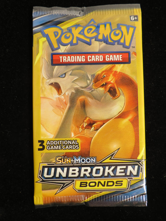 Sun & Moon Unbroken Bonds 3 Card Booster Pack Pokemon Sealed
