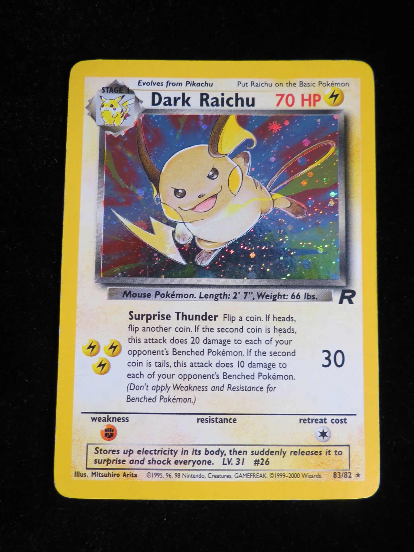 Dark Raichu 83/82 - Team Rocket Unlimited Holofoil